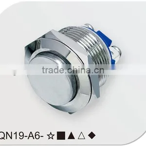 High Flush Stainless Stell 19mm Push Button Switch thumbnail-1