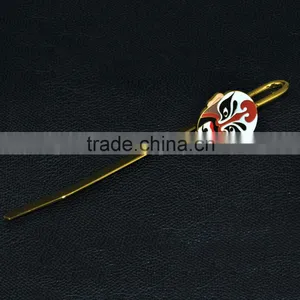 Beijing Opera Facial Masks (red - Loyalty) Fancy Metal Bookmark thumbnail-1