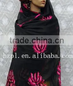 African Muslim Scarf for Women/embroidered Silk Scarf/shawl Scarf (TJ0044) thumbnail-1