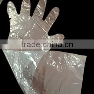Disposable Elbow Length Long LDPE Glove Withrubber Band thumbnail-3