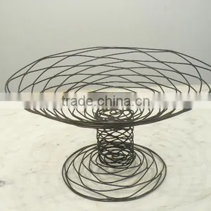 Designer Bowl,Wire Bowl,Decorative Bowl,Nickel Bowl,Tableware Bowl,Iron Bowl,fruit Platter Designs,design Serving Platter thumbnail-1
