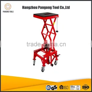 China Tool 300LB Motorcycle Holder Hydraulic Table Lift Tool With Universal Wheels thumbnail-1