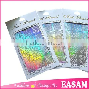 New Colorful Nail Art Design Stencil,plastic Art Stencils for Nail thumbnail-1