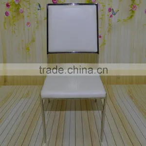 Unique Modern Fashion SS White Stackable Wedding Banquet Chair thumbnail-2
