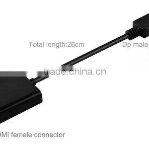 26cm Black Displayport Male to Hdmi Female Adapter Cable thumbnail-6