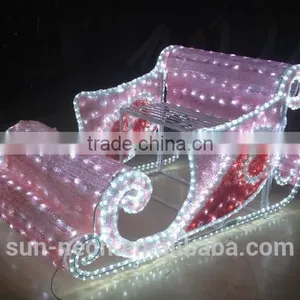 Christmas Decoration Reindeer With Sleigh Light/3d Motif Led Christmas Deer Light Quality Choice thumbnail-3