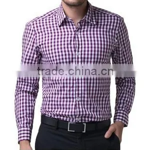 New Model Fashion Plaid Men Casual Shirts Pictures thumbnail-1