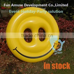 High Quality Adult Pool Toys Smile Face Pool Float Inflatable Donut thumbnail-2