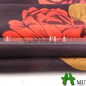 Shaoxing Textile Polyester 50D Floral Satin Fabric/ Womens Satin Pajamas Fabric thumbnail-3