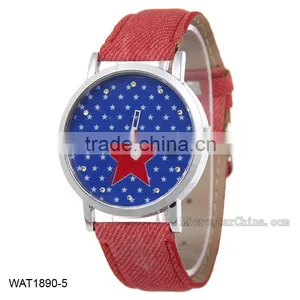NEW Vintage Star Jean Canvas Wrist Watch thumbnail-5