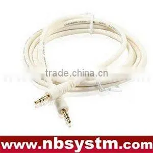 High Quality 3.5 Stereo Male to 3.5 Stereo Male Cable Ivory Color thumbnail-1