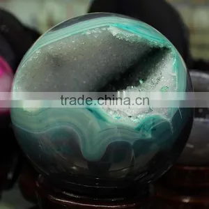Natural Polished Agate Geode Balls thumbnail-1