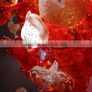 Hand Blown Glass Chandelier Decoration XO-20150619 Modern Glass Chandelier From Famous Chinese Glass Artist Mr Ou LianHua thumbnail-3