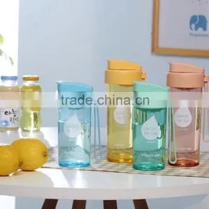 BPA Free Clear Plastic Joyshaker Drinking Water Bottle With Handle thumbnail-2
