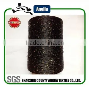 New 2MM Black Polyester Sequin Yarn for Sweater thumbnail-1