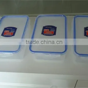 2500ml Clear Plastic Lock Box, Clear Plastic Lunch Bento Boxes thumbnail-3