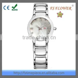 FS FLOWER - 2015 New White Ceramic Waterproof Watch With Sapphire Crystal thumbnail-1