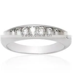 Wedding Diamond Band, Diamond Ring in White Gold, Engagement Diamond Ring, thumbnail-1