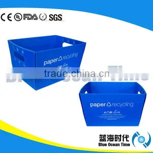 Blue pp Corrugated Recycling Bins in Office thumbnail-1