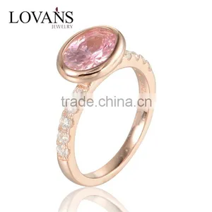 Gold Plated Single Stone 925 Silver Ring Designs With Gemstone thumbnail-1