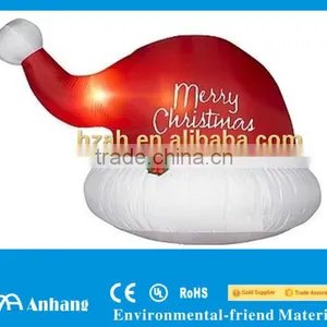 Holiday Decorative Giant Inflatable Christmas Hat for Christmas Decoration thumbnail-1