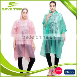 Universal Size Womens Men Kids Disposable Waterproof Yellow Rain Coat thumbnail-2