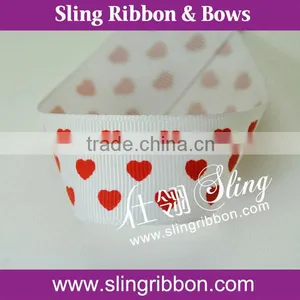 Red Heart Printed Satin Ribbon Wholedale thumbnail-1