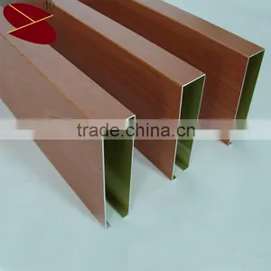 Hotel Cafeteria Ceiling Interior Design of Aluminum U-Tube Tiles thumbnail-3