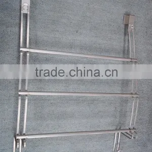 Large Ribbon Wire Over the Door Towel Rack in Echrome Finish thumbnail-1