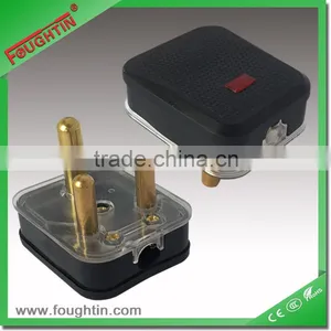 15A AFRICA PLUG BLACK COLOR WITH NEON 250V thumbnail-1