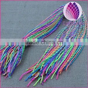 Candy Color Braided Cord Bracelet Thread 2mm Thick 50mm Length thumbnail-1