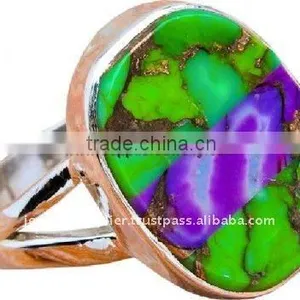 Purple Green Copper Turquoise Jewelry Accessories Wholesale Sterling Silver Charms Chains Rings thumbnail-1