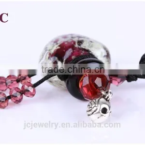 Murano Glass Heart Oil Diffuser Pendant Necklaces Wholesale thumbnail-4
