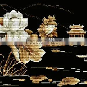 Hand Made Cross Stitch Flowers Embroidery thumbnail-1