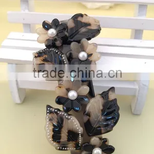 Wholesale Channel Hair Accessories Brand Barrettes Hair Clips for Thick Long Hair Magnetic Flower Leaves Hair Clip thumbnail-4