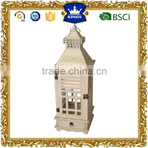 Garden Wood Candle Lantern Antique Finish thumbnail-1