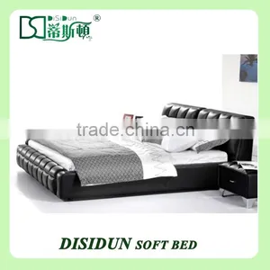 CHEAP PRICES!! TOP SALE White Leather Diamond Bed thumbnail-1