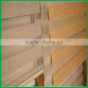 Motorized Folded Zebra Home Interior Window Blinds Day Night Roller Blinds thumbnail-1