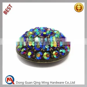 Fashionable Rhinestone Resin Button For Garment thumbnail-1