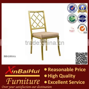BH-L8816A Elegant Metal Modern Upholstered Dining Chair thumbnail-2