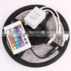 5M 3528 9v Led Waterproof Light Strip + 24key IR Remote Controller thumbnail-3