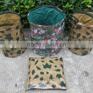 Jute Printed Pop up Bag thumbnail-1