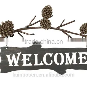 Custom Pinecone Decoraion Welcome Sign thumbnail-1