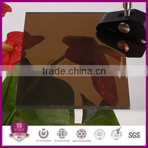 Bronze Polycarbonate Sheets Solid Flat PC Panels Colored 3mm 1220*2440mm 2050*3050mm Anti-UV Coating thumbnail-1