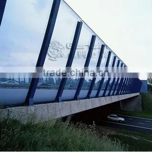 Fireproof Grade B1/V2 10-year Warranty PC Material Polycarbonate Sound Barrier Panels thumbnail-1