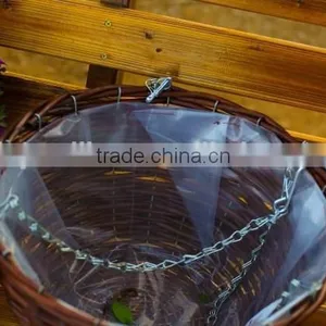 100%Handmade Wicker Wall Hanging Plant Basket Wicker Flower Hanging Basket thumbnail-6