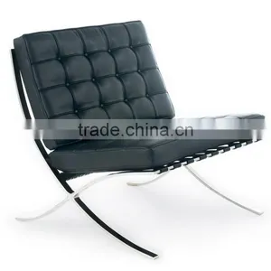 Wholesale Pu Leather Barcelona Style Chair With Footrest Chair thumbnail-1