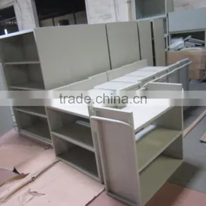 Metal Steel V-shape 2-layer Mobile Book Cart Book Carrier Conveyor thumbnail-4