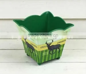 Marks and Spencer Audit Passed! Lovely Garden Square Metal Animal Flower Pot for Christmas Decoration thumbnail-1