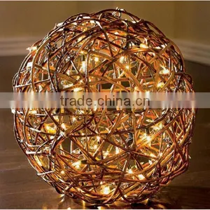 Pretty Hanging Decorative Willow Ball With Light thumbnail-1
